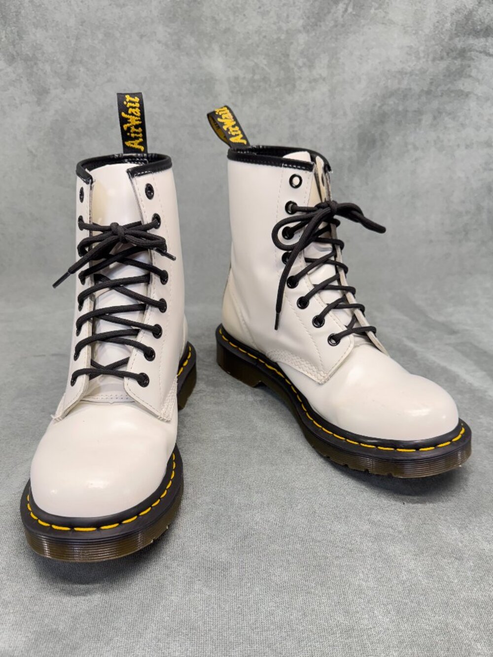 Dr. Martens 1460 Pascal White Leather Combat Boots Women’s US 8 EU 39